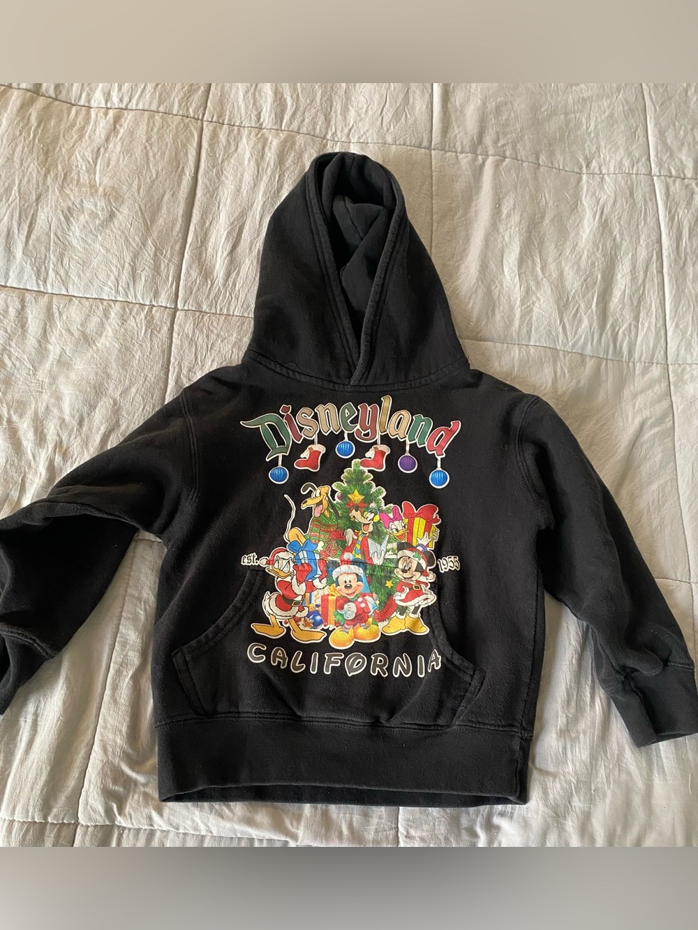 Disneyland California Kids Black Holiday Hoodie